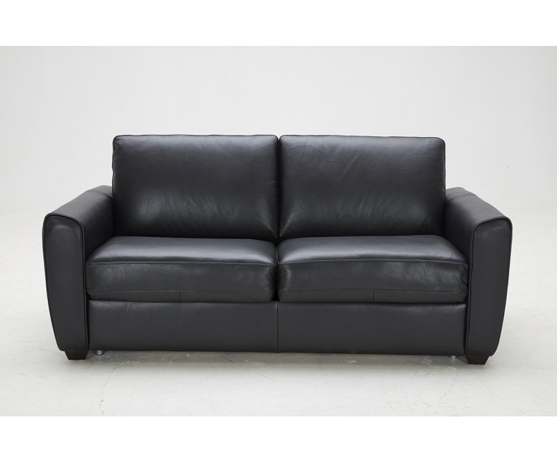 Winston Porter Stonypoint 74.8" Wide Genuine Leather Flared Arm Sleeper